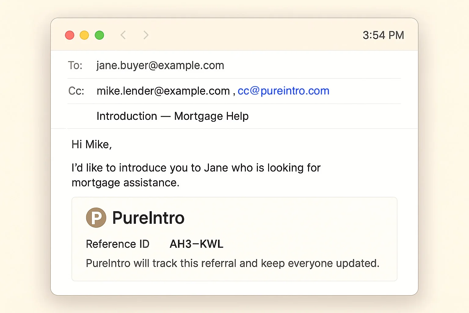 CC Us In Referral Email/SMS visualization